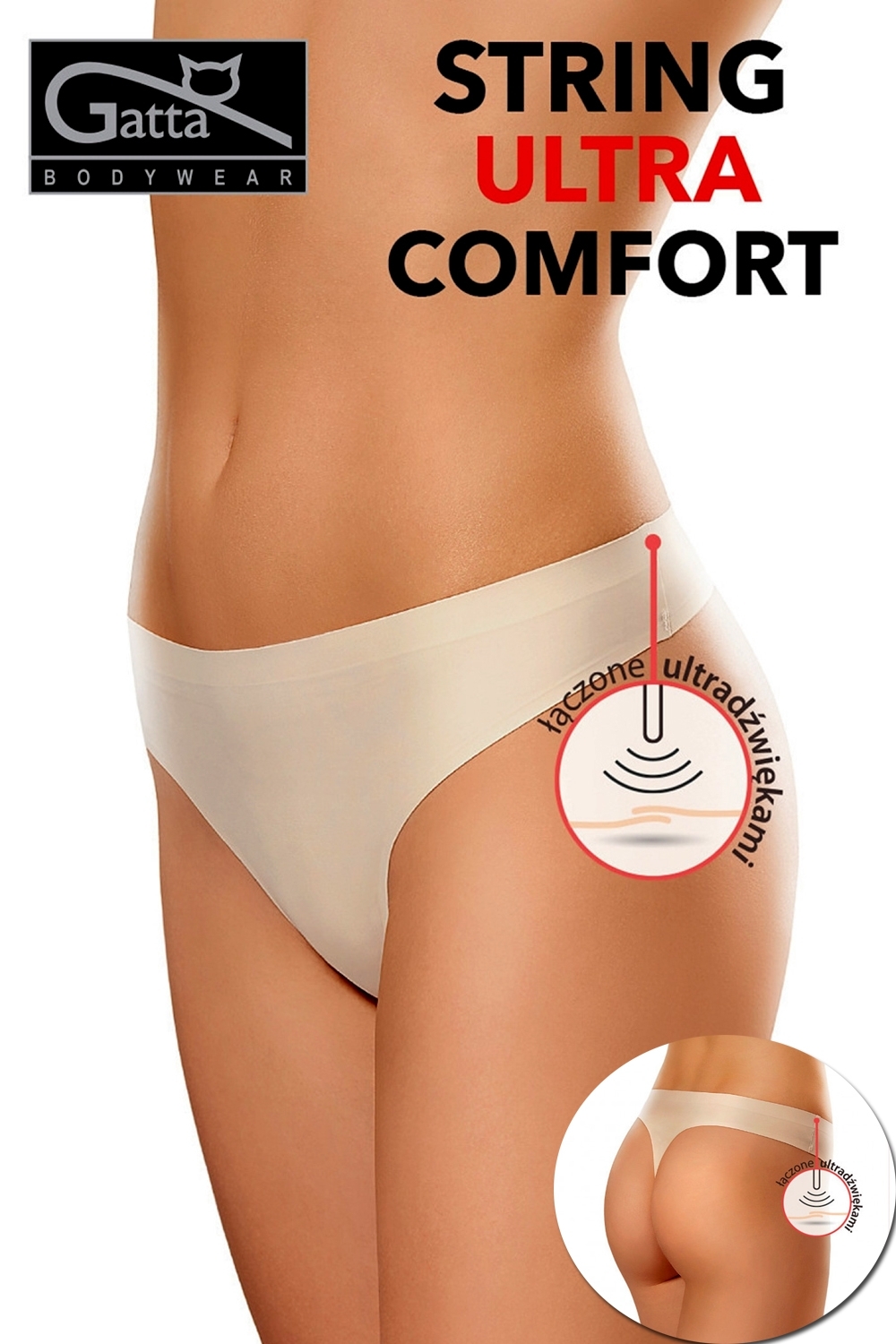 Chiloți tanga 1589s ultra comfort beige